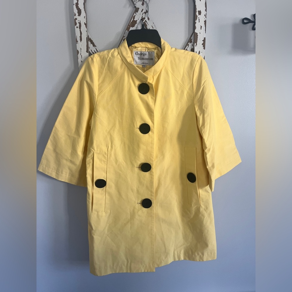 George Simonton Cotton Nylon‎ Blend Jacket Yellow EUC Size 8